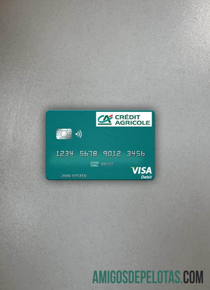 França Credit Agricole Banco Visa Cartão de Débito Photolook Frente exemplo real